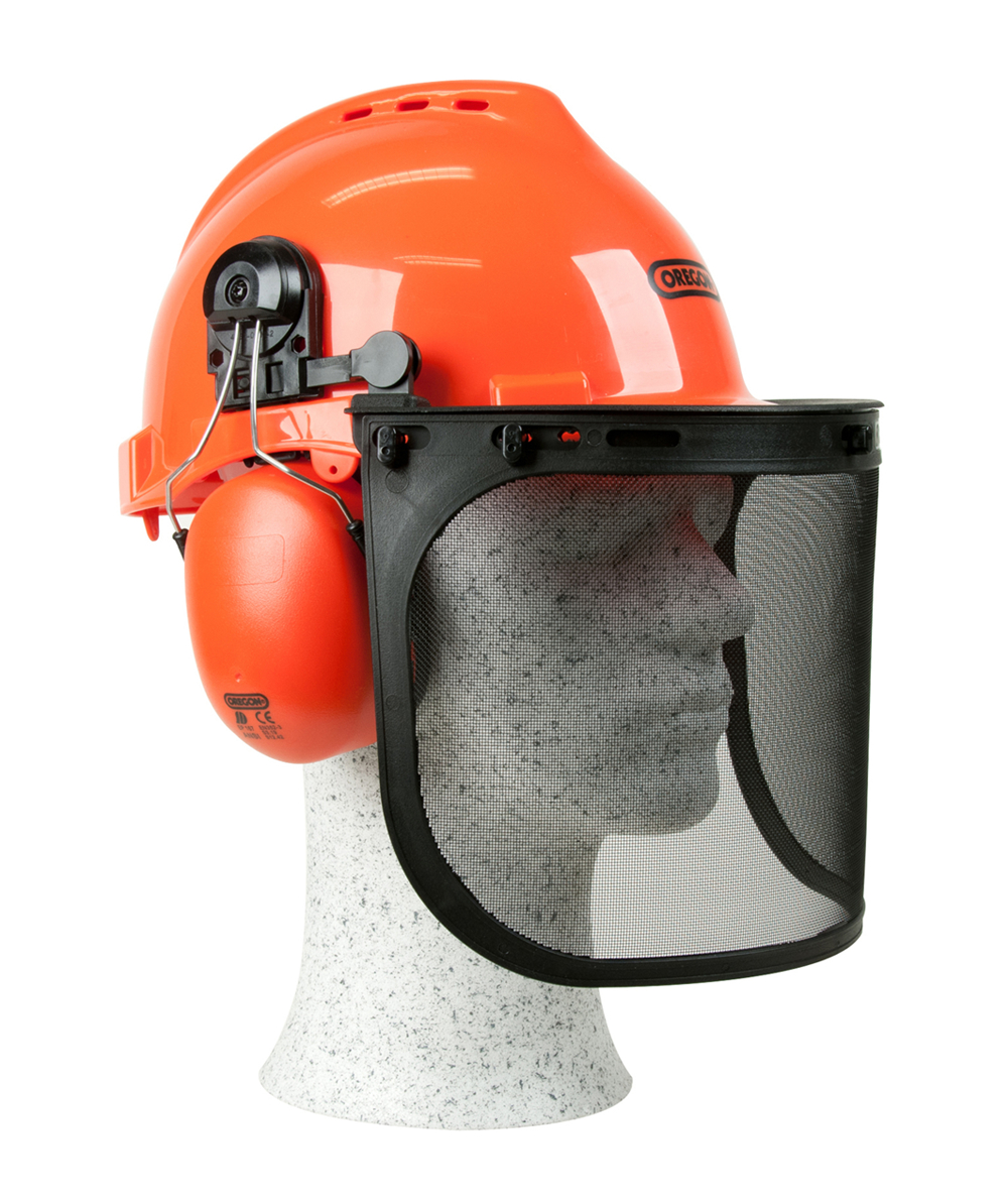 Casque forestier / casque de protection Oregon avec visire et protection antibruit Waipoua orange, 562412