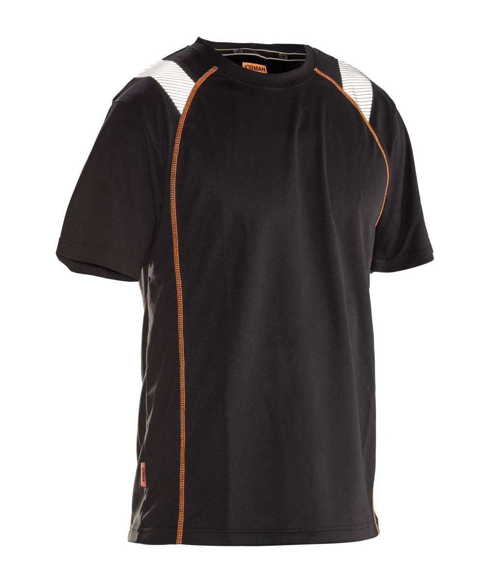 T-shirt Jobman Vision, 5620 noir/orange