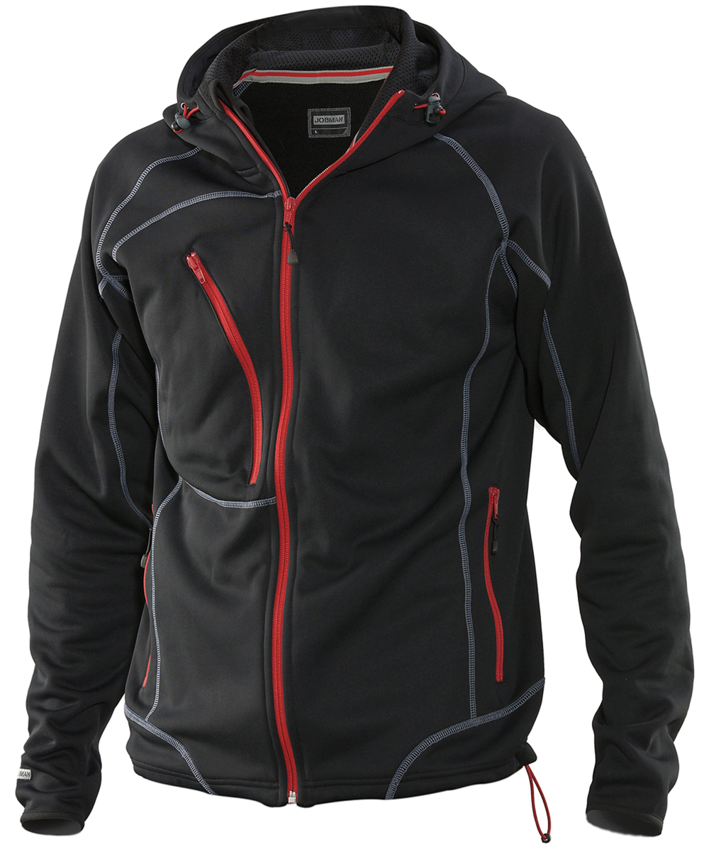 Jobman sweat-shirt 5152, noir/rouge, XXJB5152SR