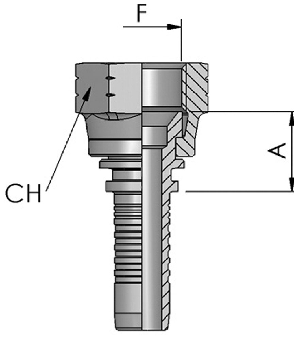 Raccord  sertir JIC FB Hydraulic, DKJ - JIC-crou de raccordement, cne 37, XXST4221-0000