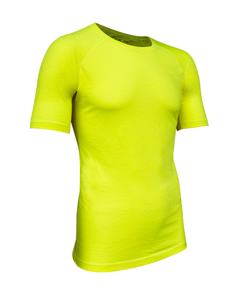 T-shirt fonctionnel PSS X-treme en laine mrinos  manches courtes, jaune, XX77142