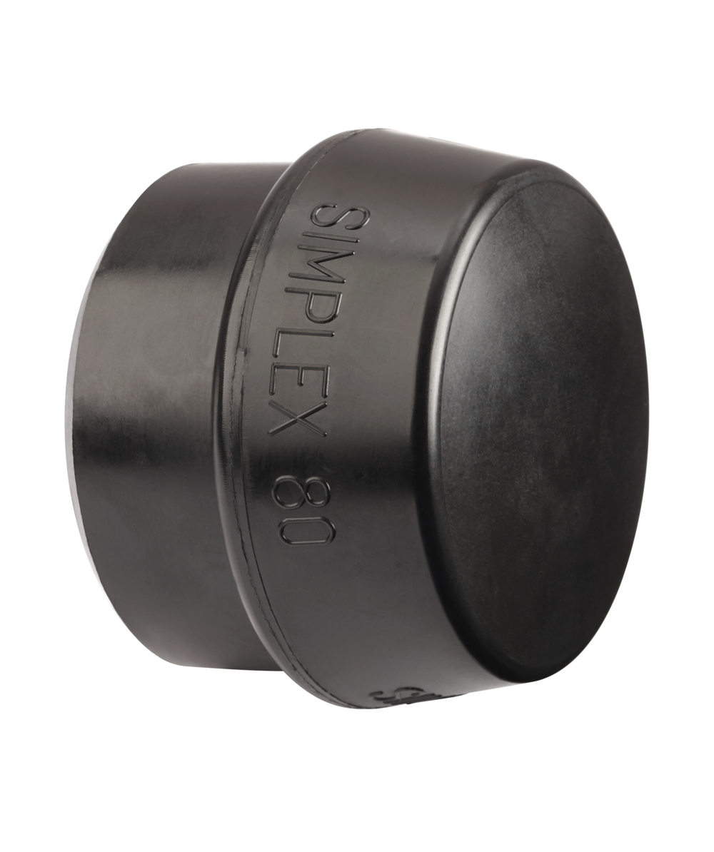 Tte de frappe caoutchouc de rechange, noir, Convient pour la massette Simplex 80 mm, XX97167-1