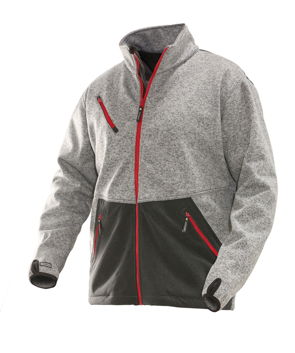 Veste softshell Jobman 1247 gris/rouge, gris/rouge, XXJB1247GR