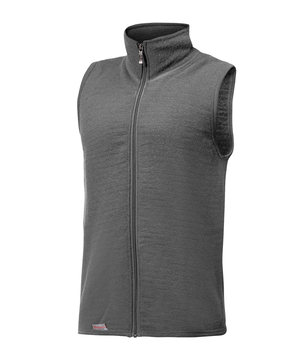 Veste tricote Woolpower Vest 400 / Gilet en mrinos grey, gris, XXWP7244G