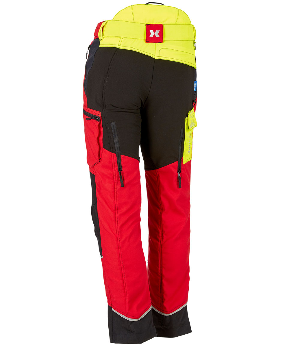 Pantalon anti-coupures Forest rouge et jaune - Kübler