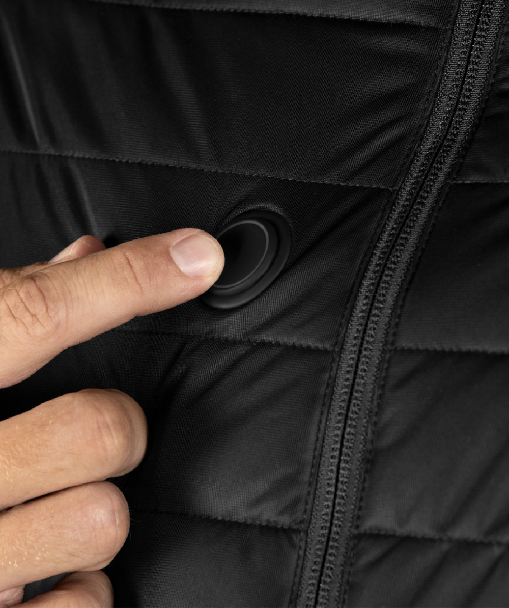 Veste chauffante pour l'hiver - batterie externe GRATUIT - Noir