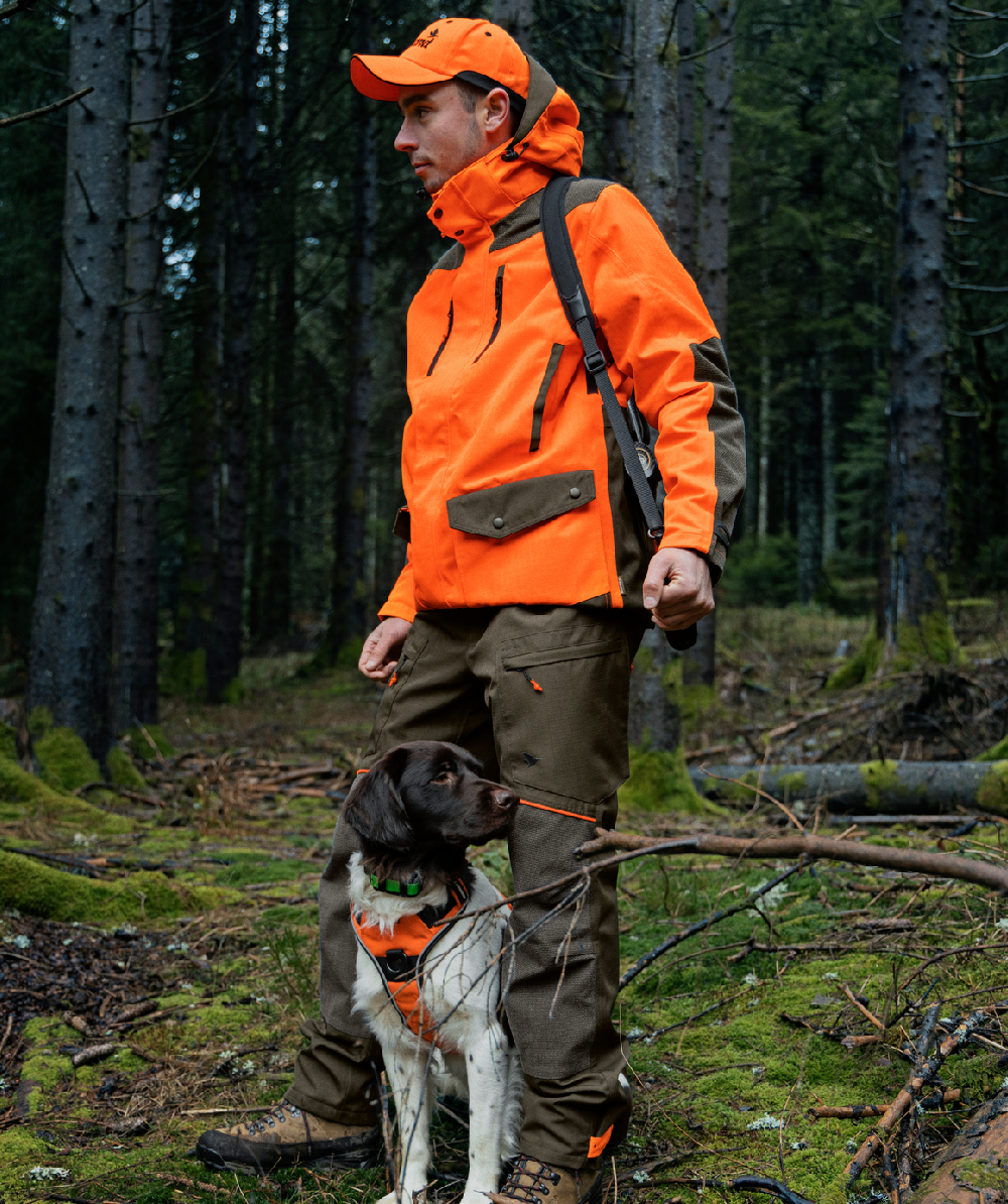 Veste de chasse Venture Rover Pine Green Orange fluo de Seeland