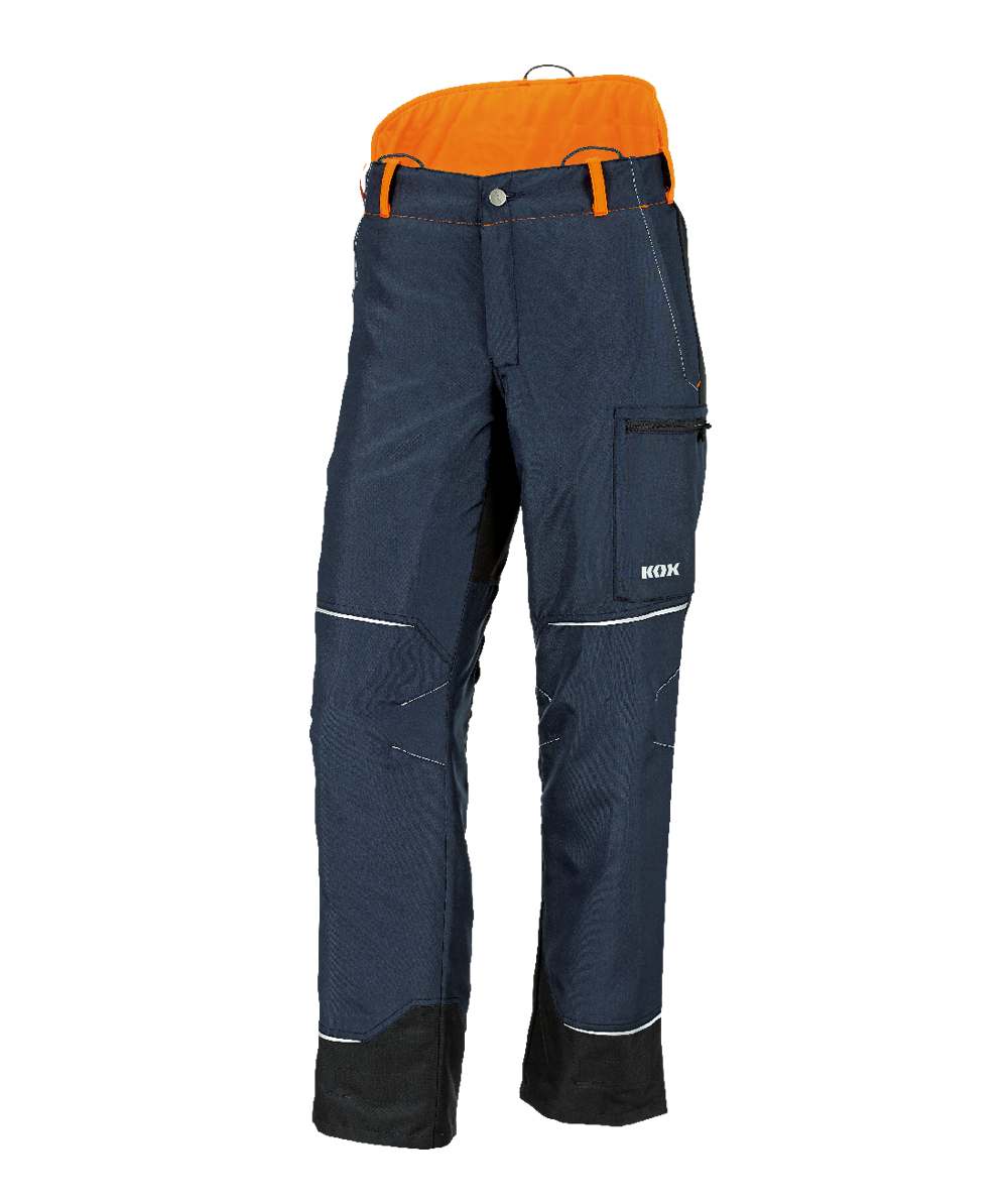 Pantalon de protection anti-coupures Mistral 2.0 de KOX, bleu foncé